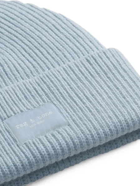 Căciulă Rag & Bone tricotate albastru