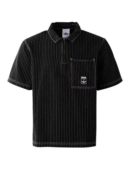 ADIDAS ORIGINALS Majica WABASH LOOSE črna bela