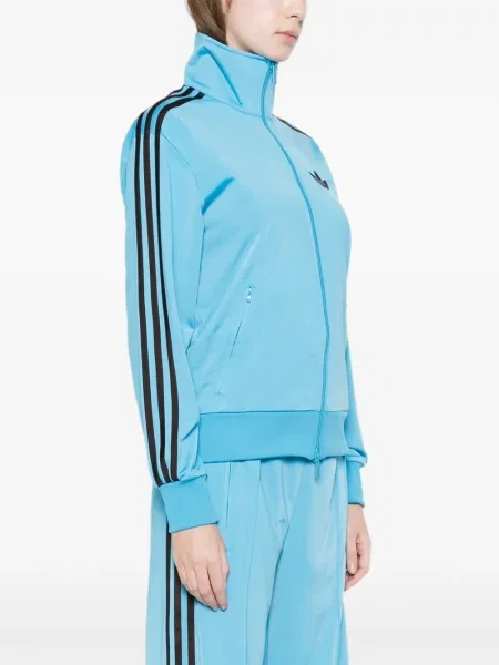 Kardigan Adidas z autografem do biegania w kratkę czerwony