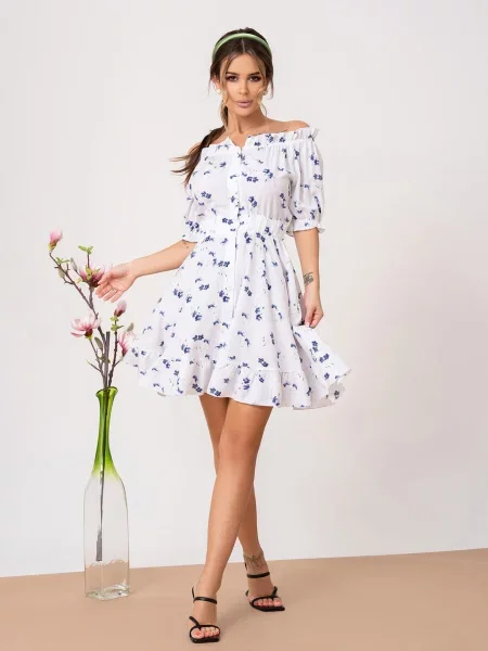 ISSA Plus Сукня міні без підкладки білий