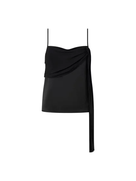 Satynowy top Pinko czarny
