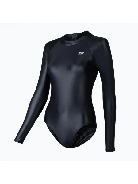 Női egyrészes fürdőruha OWS Ti+ Thermal High Neck fekete. Méret: 18 fekete