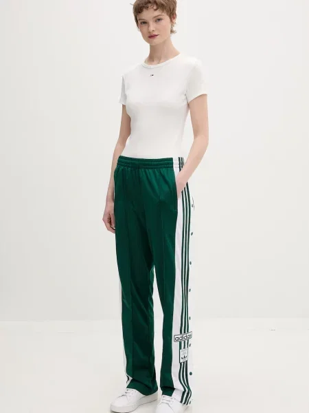 Adidas Originals teplákové nohavice dámske Adibreak zelená