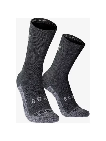 Skarpetki Gobik Deep Winter Merino szare S-M czarne