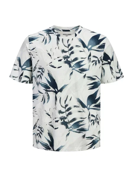 JACK & JONES Tricou JJHONOLULU albastru marin alb