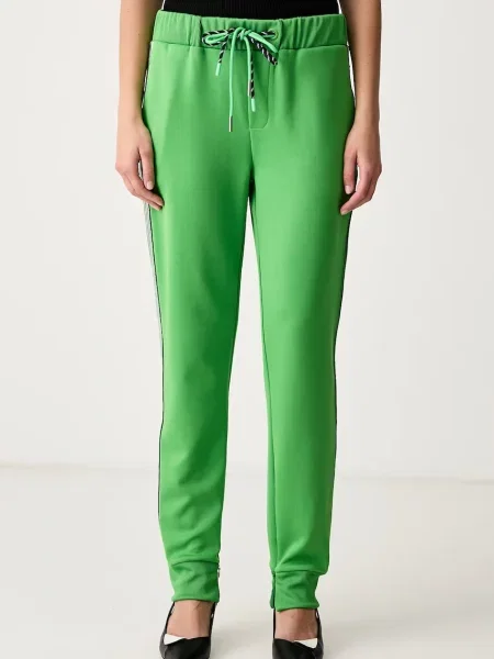 Patrizia Pepe pantaloni de trening pentru femei cu verde