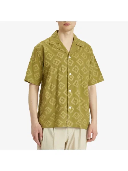 Norse Projects koszula Mads Batik SS Shirt regular zielony