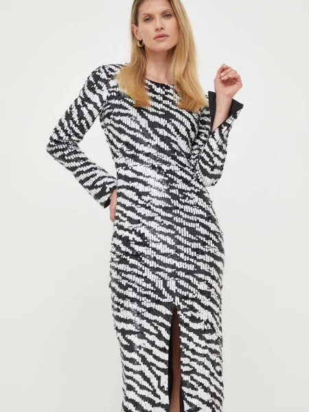 Notes du Nord rochie Glow midi mulata negru