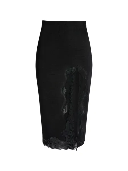 Fustă midi Balmain tricotate negru