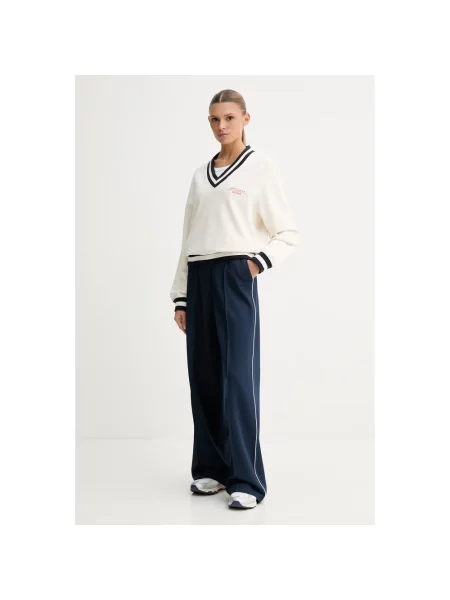 Bluza Guess z dekoltem w serek biała