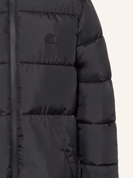 Calvin Klein Kurtka Pikowana Z Odpinanym Kapturem schwarz czarna
