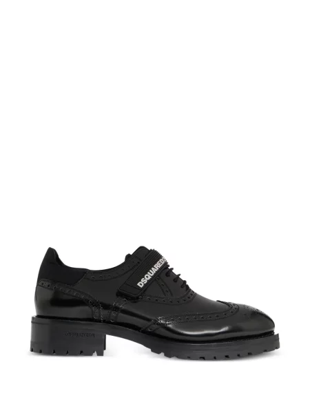 Oxford Dsquared2 din țesătură twill cu autograf negru