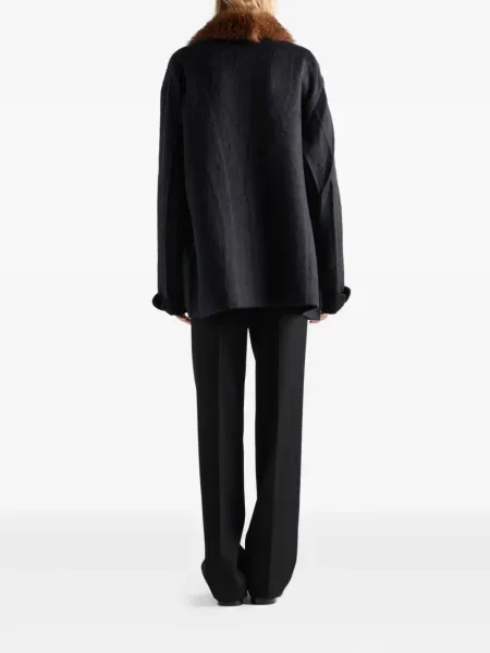 Pantaloni Prada de lână negru