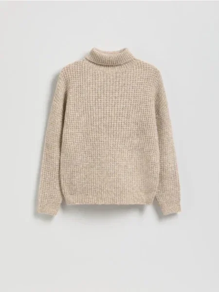 Reserved Golf z domieszką wełny złamana biel