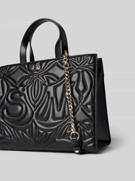 Torebka z pikowaniem i aplikacją z logo Steve Madden czarna