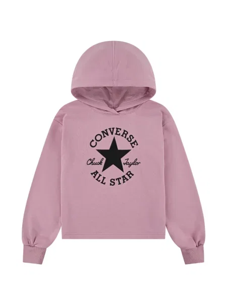 Bluza z kapturem dziecięca Converse różowa
