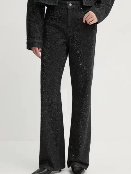 Blugi Gestuz cu talie înaltă negru