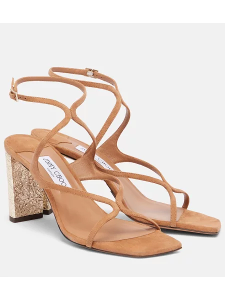 Sandale Jimmy Choo din piele de căprioară maro