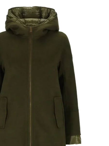 Palton Canadian cu glugă verde