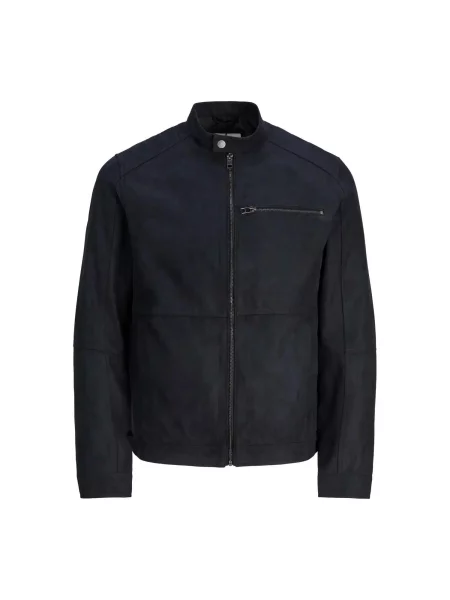 Motocyklowa kurtka skórzana Jack & Jones Dylan czarna