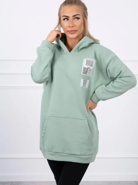 Hanorac cu glugă Kesi cu petice kaki