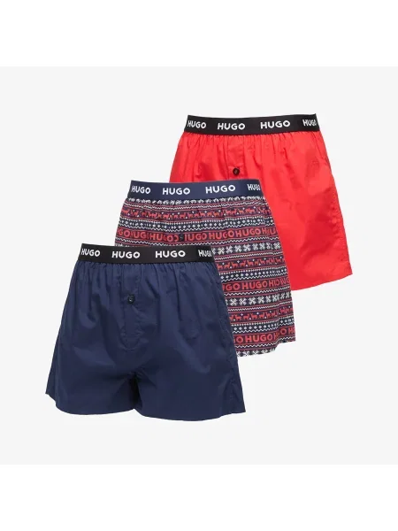 HUGO Set 3 perechi de boxeri Colorat