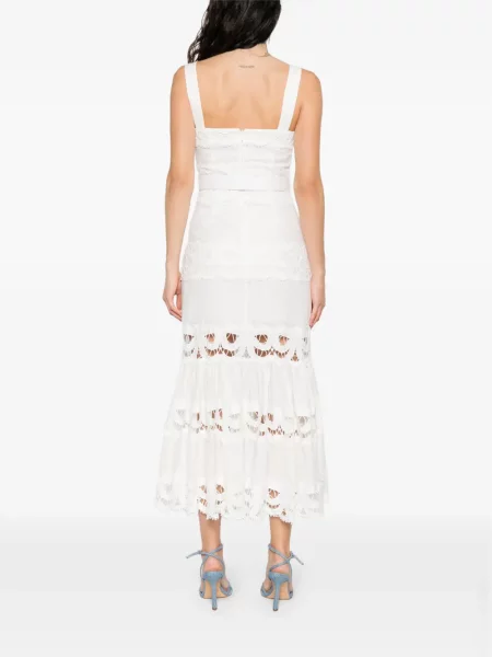 Rochie Self-portrait din dantelă de costum alb