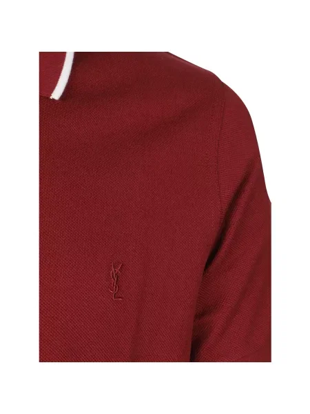 Koszulka polo Saint Laurent z dżerseju czerwona