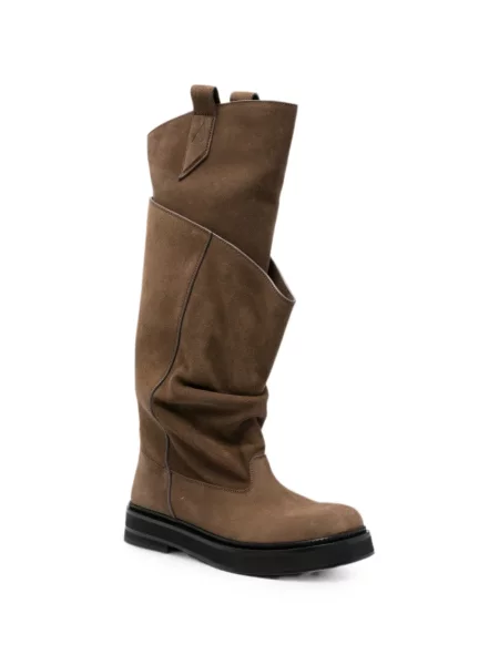 Botine The Attico din piele maro