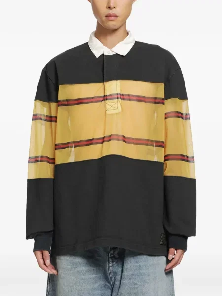 Tricou polo Kapital cu dungi negru