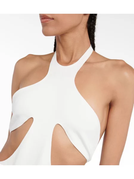 Costum de baie Mugler alb