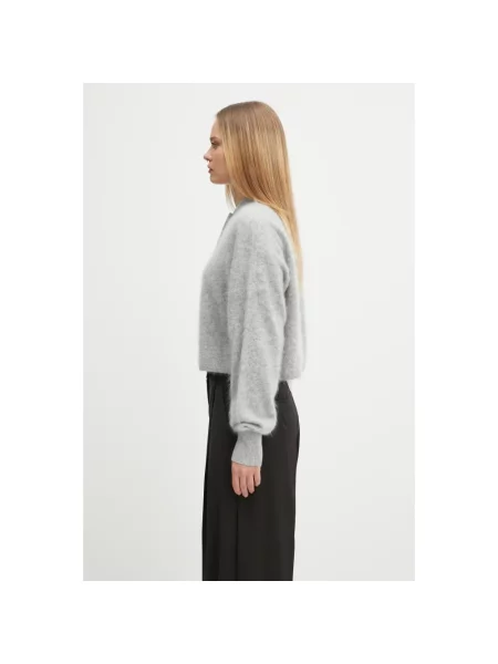 Kardigan Sportmax z kaszmiru szary