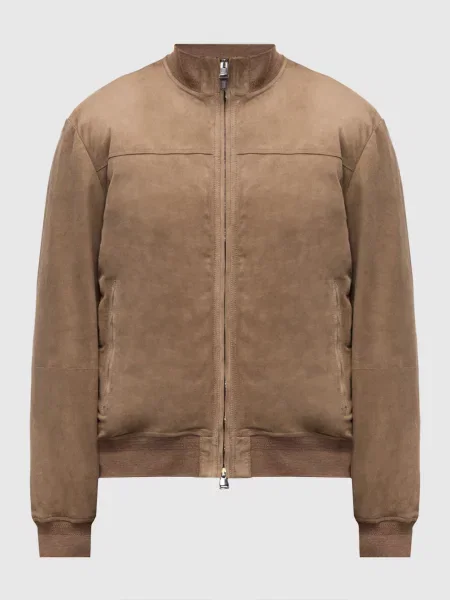 Замшева куртка Canali коричнева