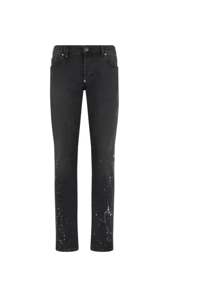 Jeansy straight leg Philipp Plein czarne