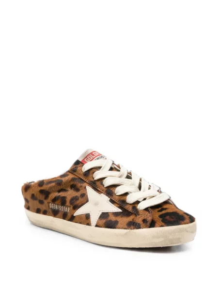 Sneakerși Golden Goose cu imagine cu model leopard maro