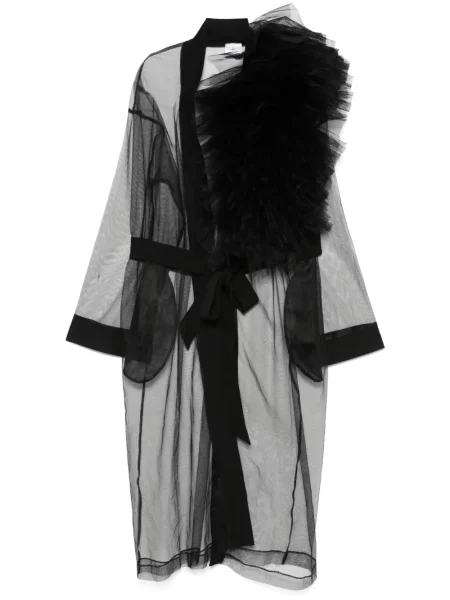 Płaszcz Alchemy z falbankami czarny