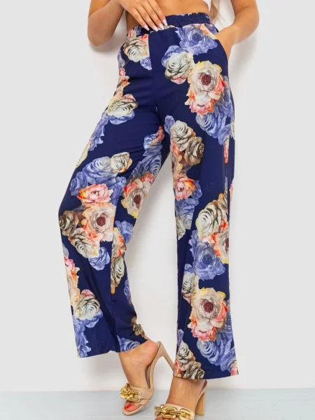 Штани палаццо Ager бавовна/віскоза синій