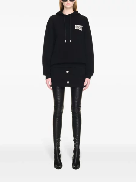 Nėriniuotas džemperis su gobtuvu Off-white balta