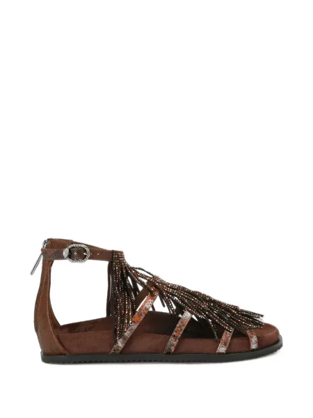 Sandale Kurt Geiger London cu franjuri maro
