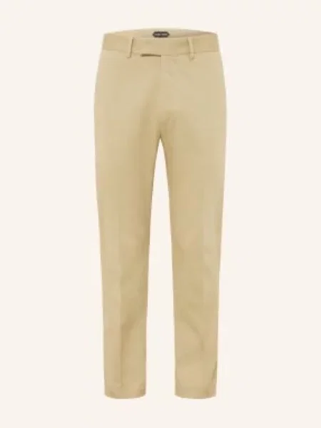 Tom Ford Chino Kalhoty Slim Fit světle hnědá