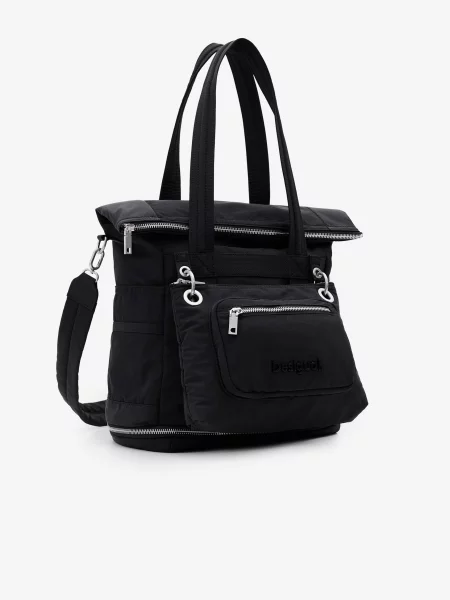 Раница Desigual BASIC MODULAR VOYAGE голям с изчистен дизайн черно