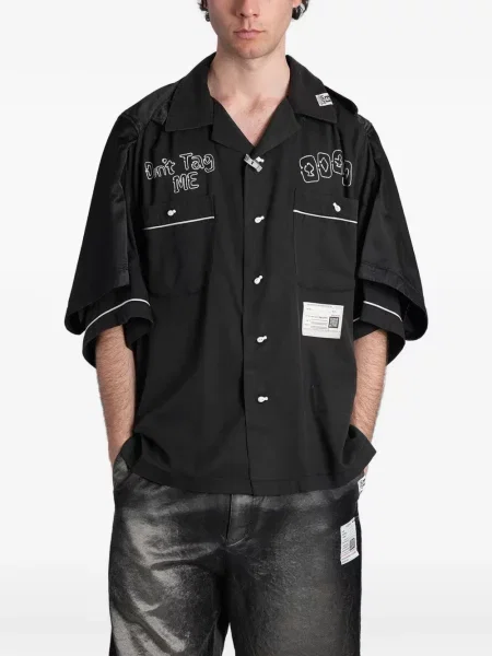 Cămașă Maison Mihara Yasuhiro cu broderie negru