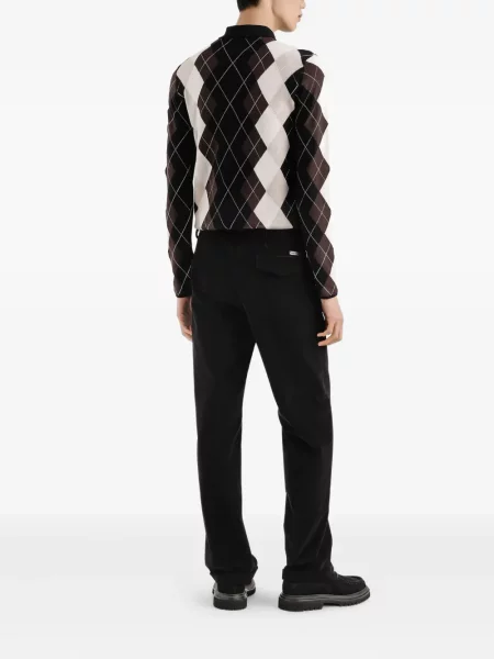 Pantaloni Dolce & Gabbana de catifea cord negru
