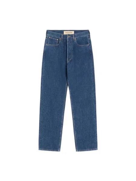 Jeansy straight leg Valentino niebieskie
