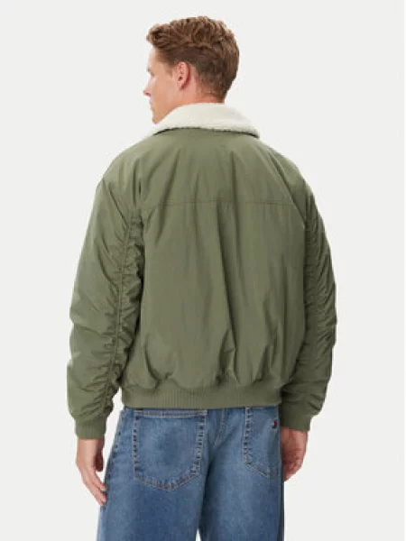 Tommy Jeans Prijelazna jakna maslinasta / bijela zelena