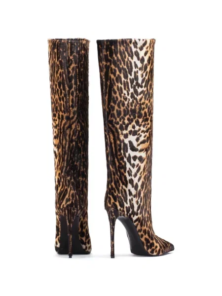 Botine Le Silla cu imagine cu model leopard maro