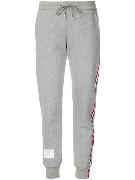 Spodnie dresowe Thom Browne w paski klasyczne szare