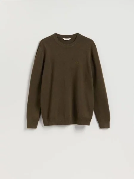 Reserved Pulover cu broderie verde