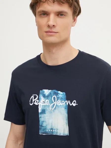 Kratka majica Pepe Jeans PRUSH mornarsko modra