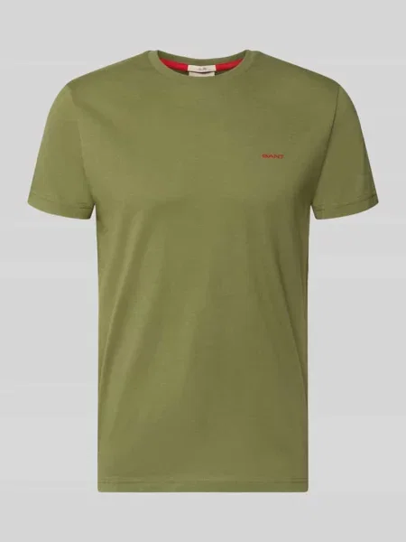 T-shirt z detalem z logo Gant